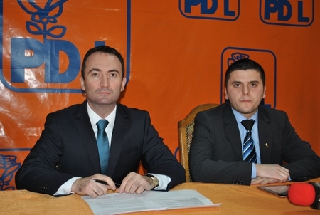 Cosmin Ratiu, Adrian Cozma, conferinta presa PDL Satu Mare