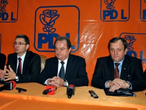 Vasile Blaga, Gheorghe Flutur, Petre Muresan, conferinta, PDL Satu Mare