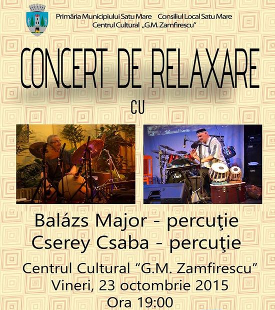 Concert relaxare 23 octombrie
