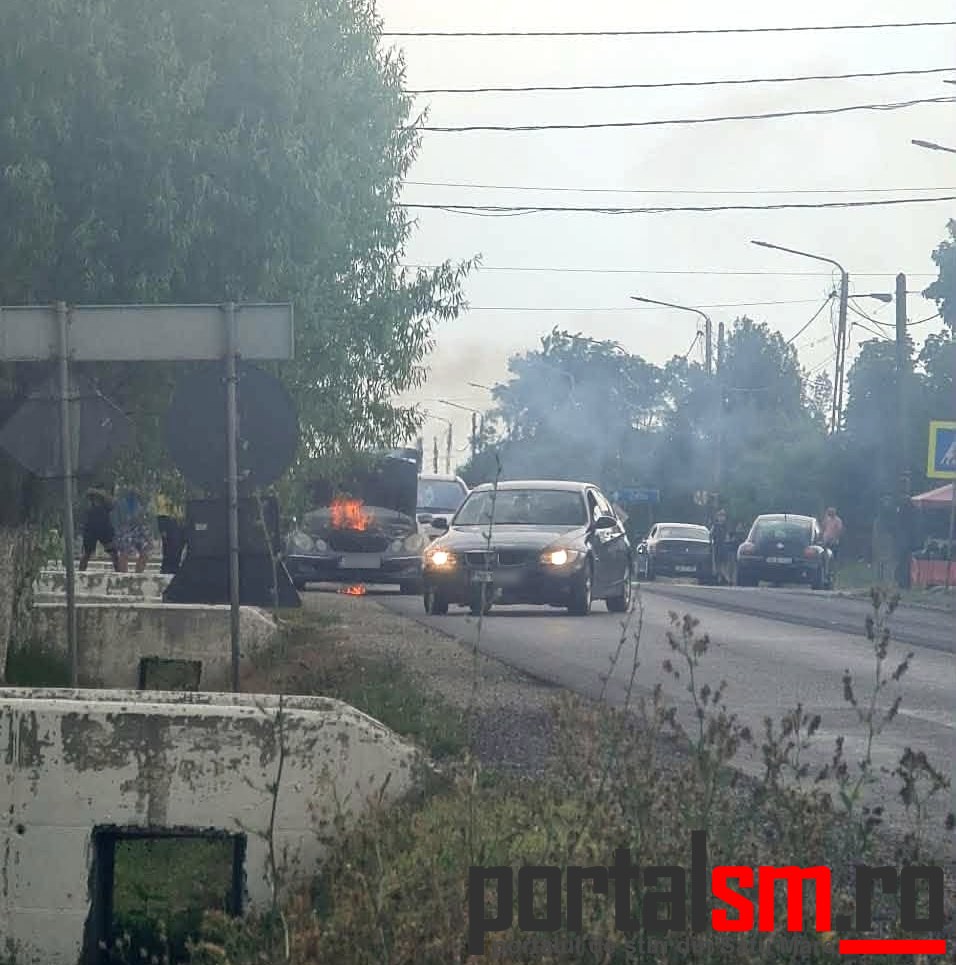 incendiu masina